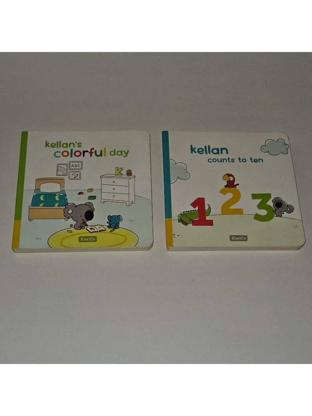 2 KiwiCo Board Book Lot Kellan Counts To Ten Colorful Day Colors Numbers Kiwi Co